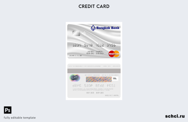 цифровая загрузка серого шаблона mastercard банка Таиланда Бангкока